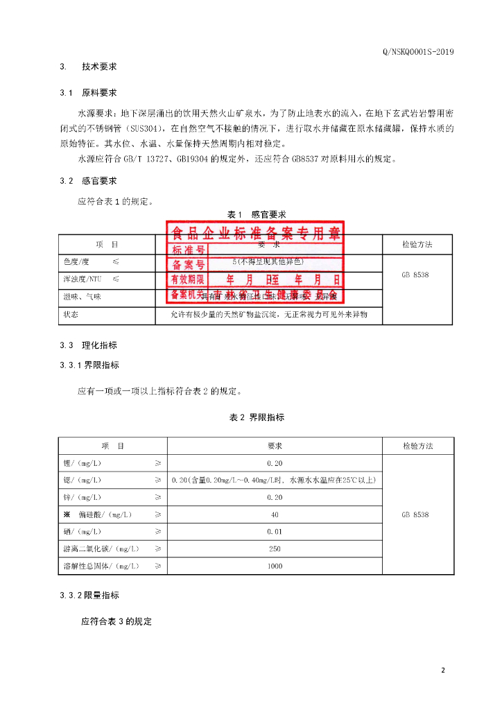 Q/NSKQ 0001S-2019 标准预览