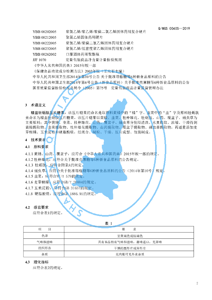 Q/MGS 0040S-2019 标准预览