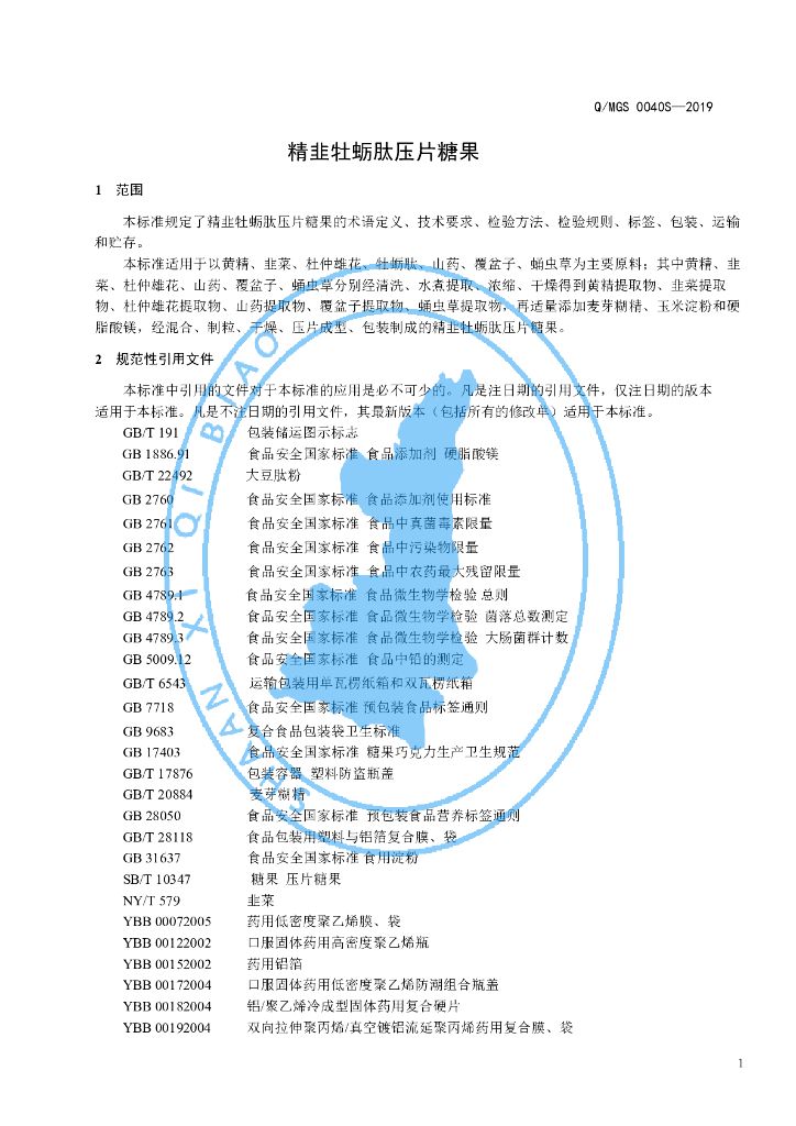 Q/MGS 0040S-2019 标准预览