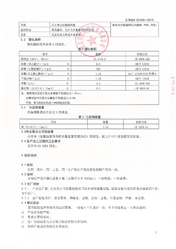 Q/RGAH 0020S-2019 标准预览
