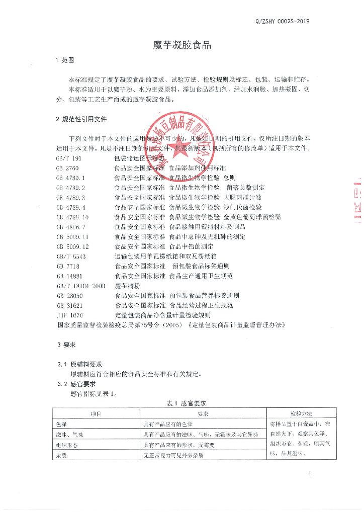 Q/ZSHY 0002S-2019 标准预览