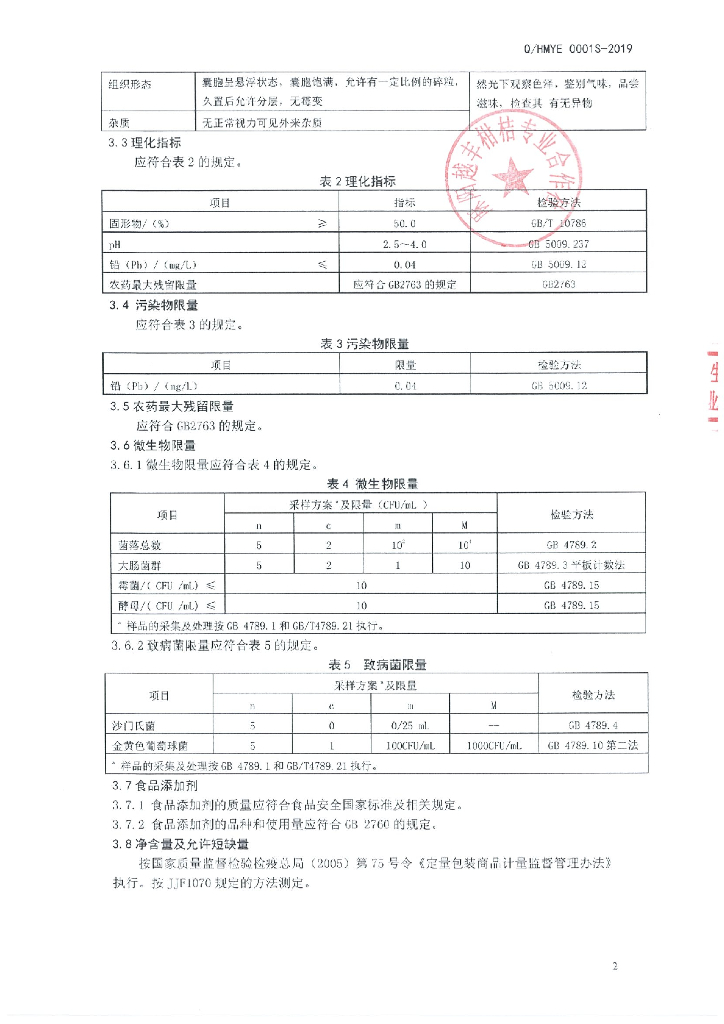 Q/HMYE 0001S-2019 标准预览