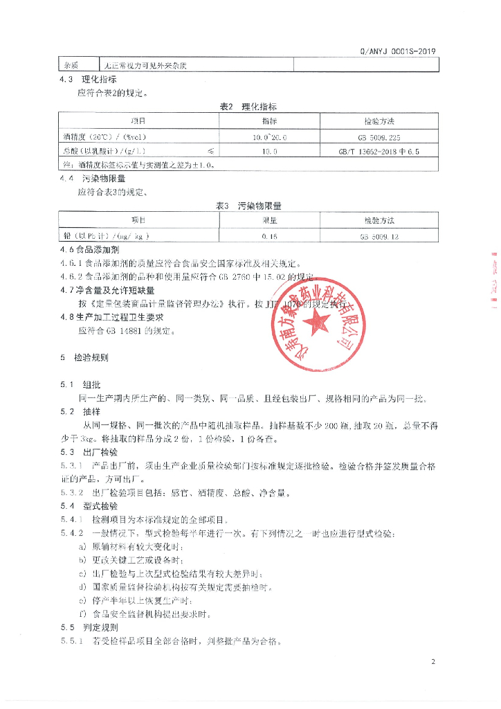 Q/ANYJ 0001S-2019 标准预览