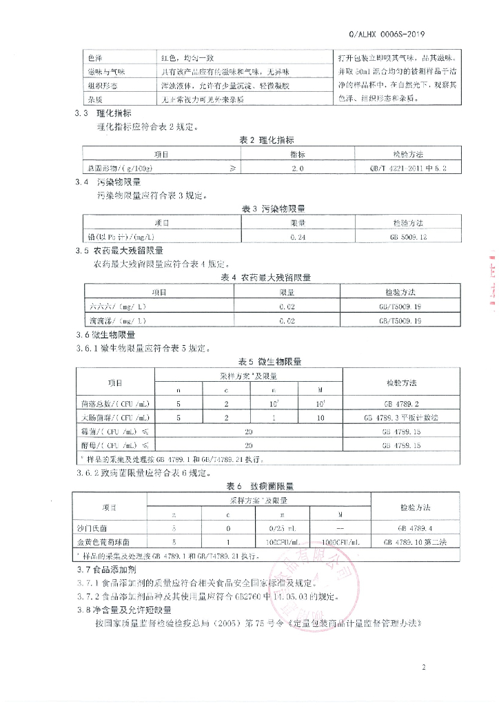 Q/ALHX 0006S-2019 标准预览