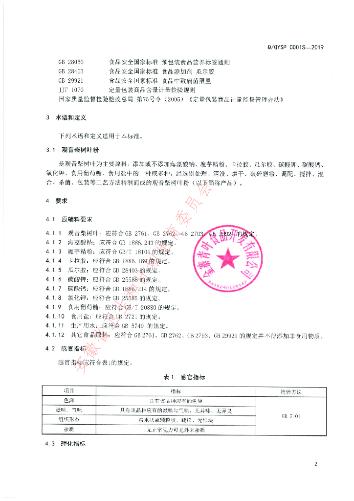 Q/QYSP 0001S-2019 标准预览