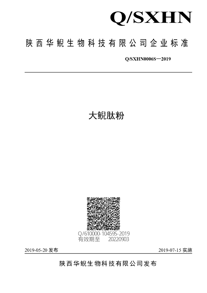 Q/SXHN 0006S-2019 标准预览