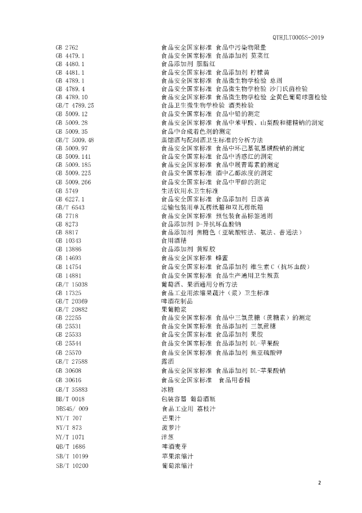Q/THJLT 0005S-2019 标准预览
