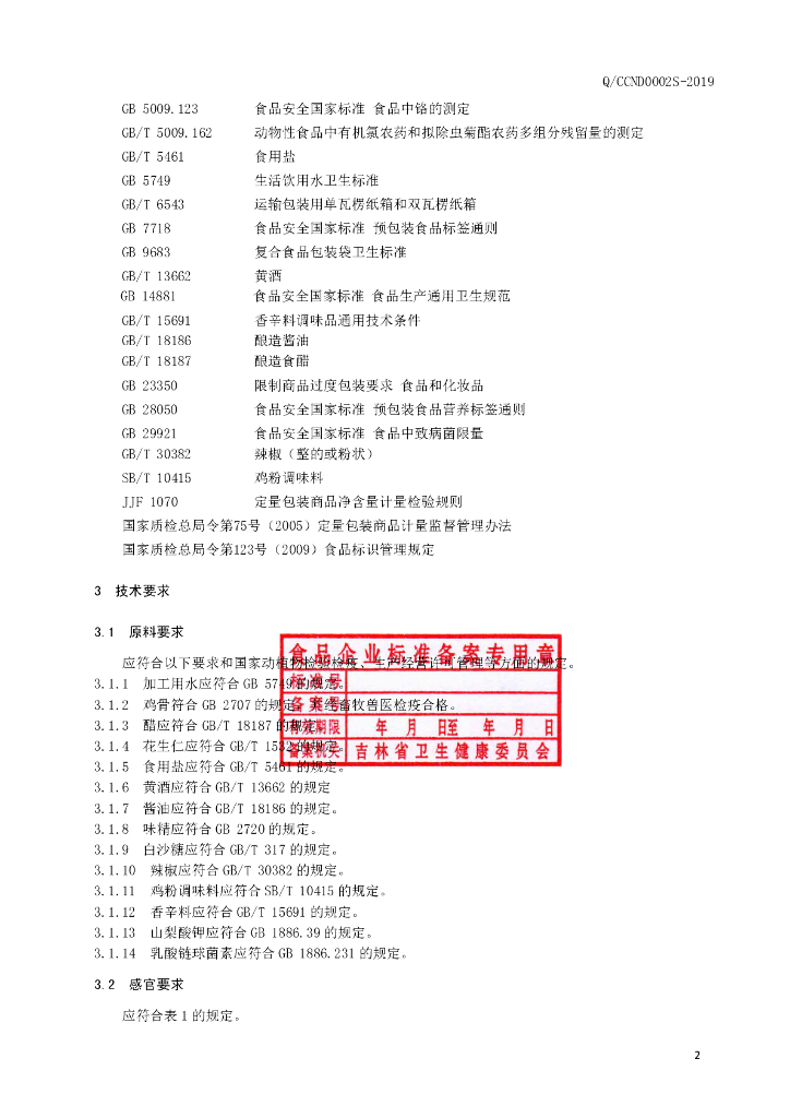 Q/CCND 0002S-2019 标准预览