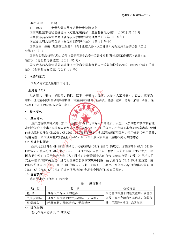Q/HSSP 0003S-2019 标准预览