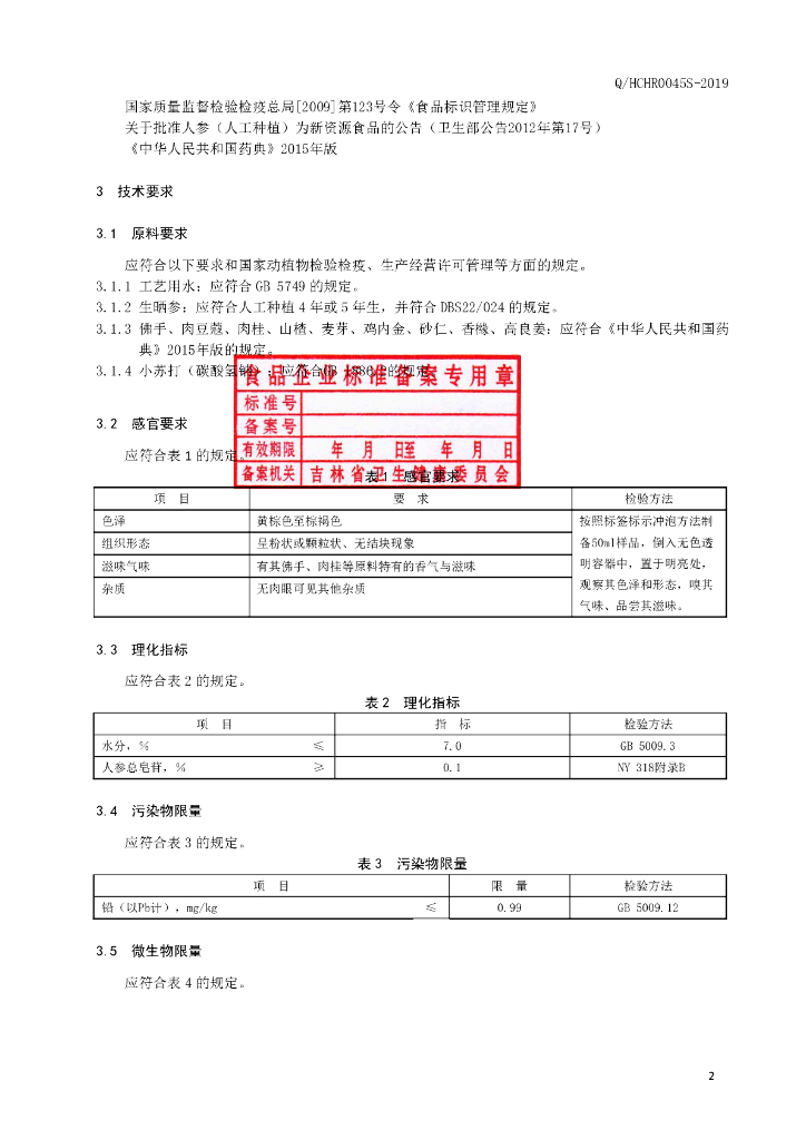 Q/HCHR 0045S-2019 标准预览