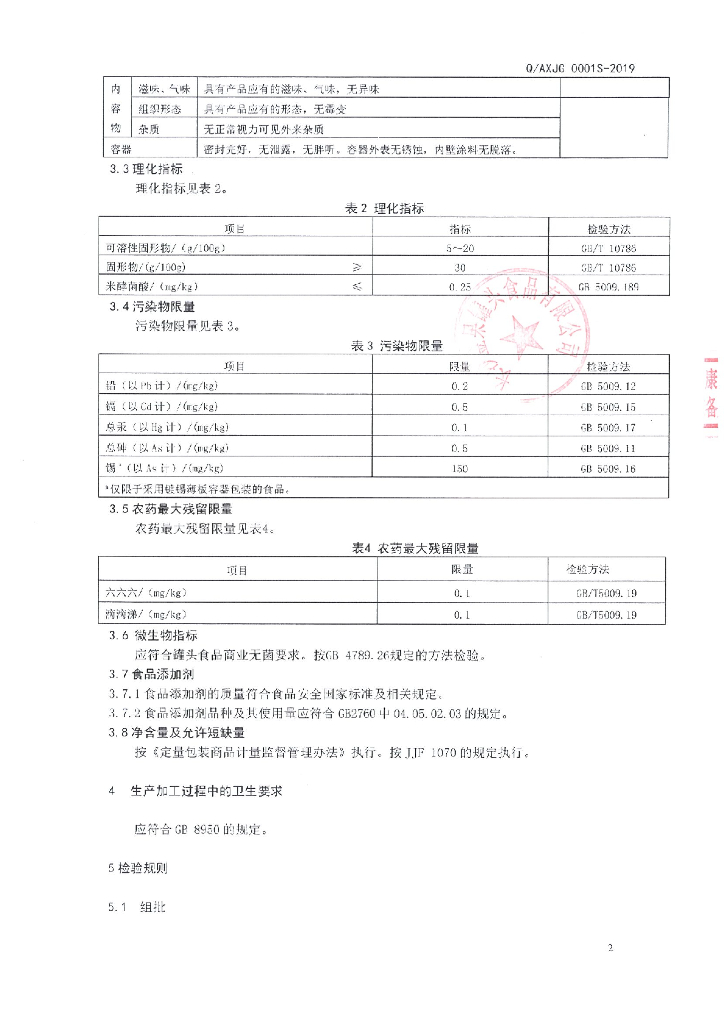 Q/AXJG 0001S-2019 标准预览