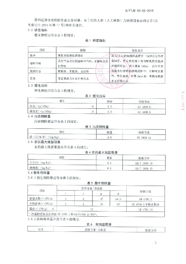 Q/YTJM 0015S-2019 标准预览