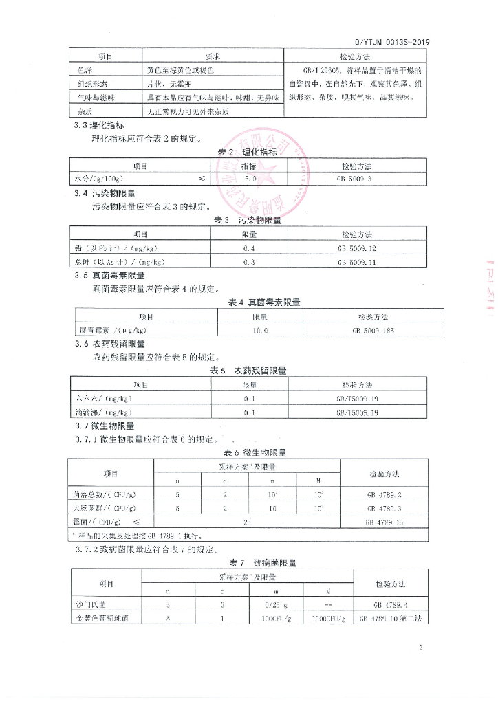 Q/YTJM 0013S-2019 标准预览