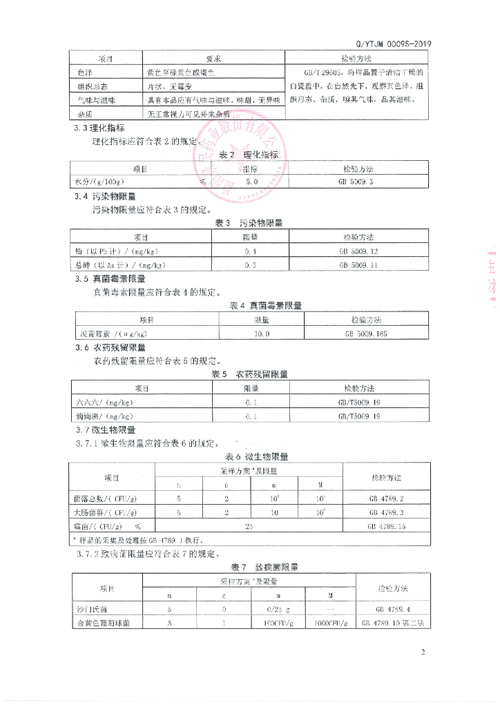 Q/YTJM 0009S-2019 标准预览