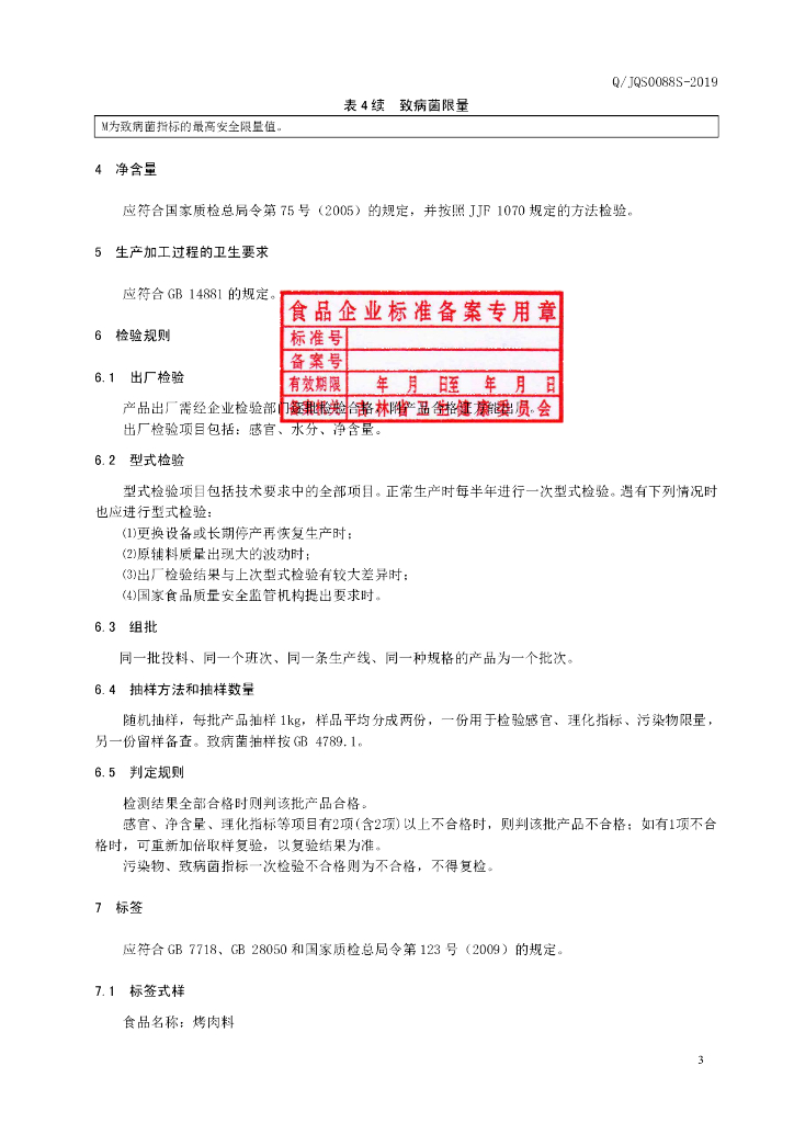 Q/JQS 0088S-2019 标准预览