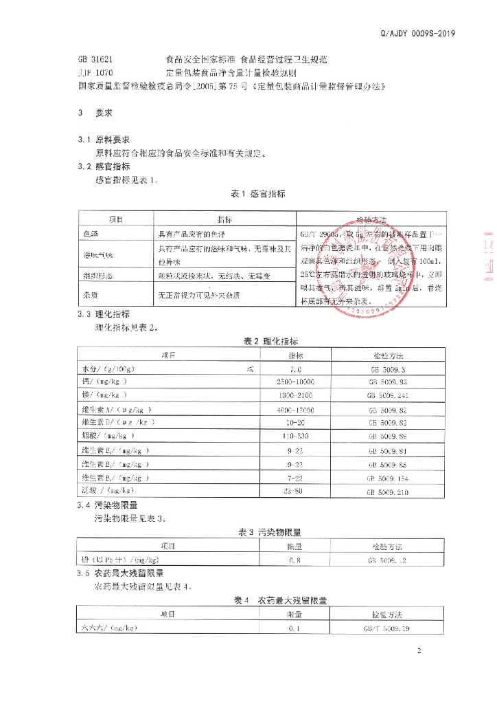 Q/AJDY 0009S-2019 标准预览