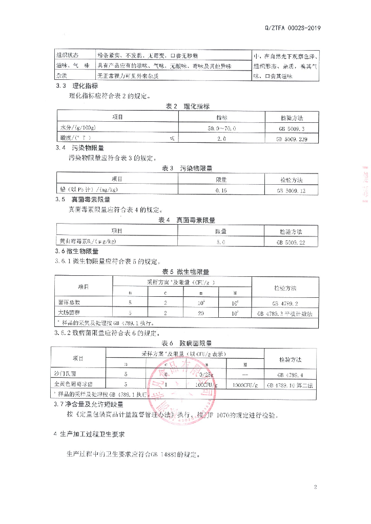 Q/ZTFA 0002S-2019 标准预览