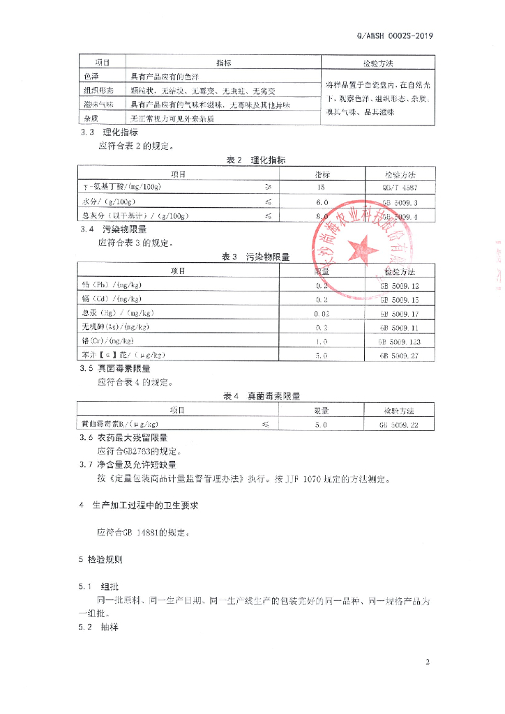 Q/AWSH 0002S-2019 标准预览