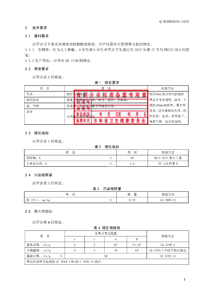Q/HCHR 0029S-2019 标准预览