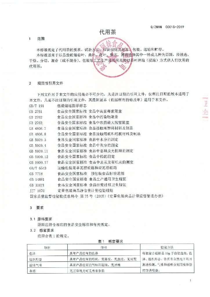 Q/ZWAM 0001S-2019 标准预览