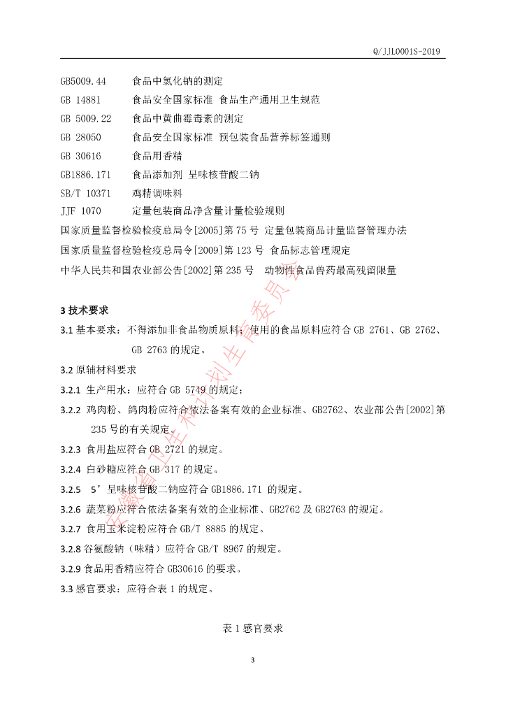 Q/JJL 0001S-2019 标准预览