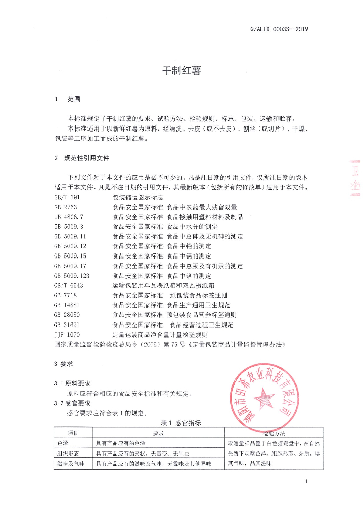 Q/ALTX 0003S-2019 标准预览