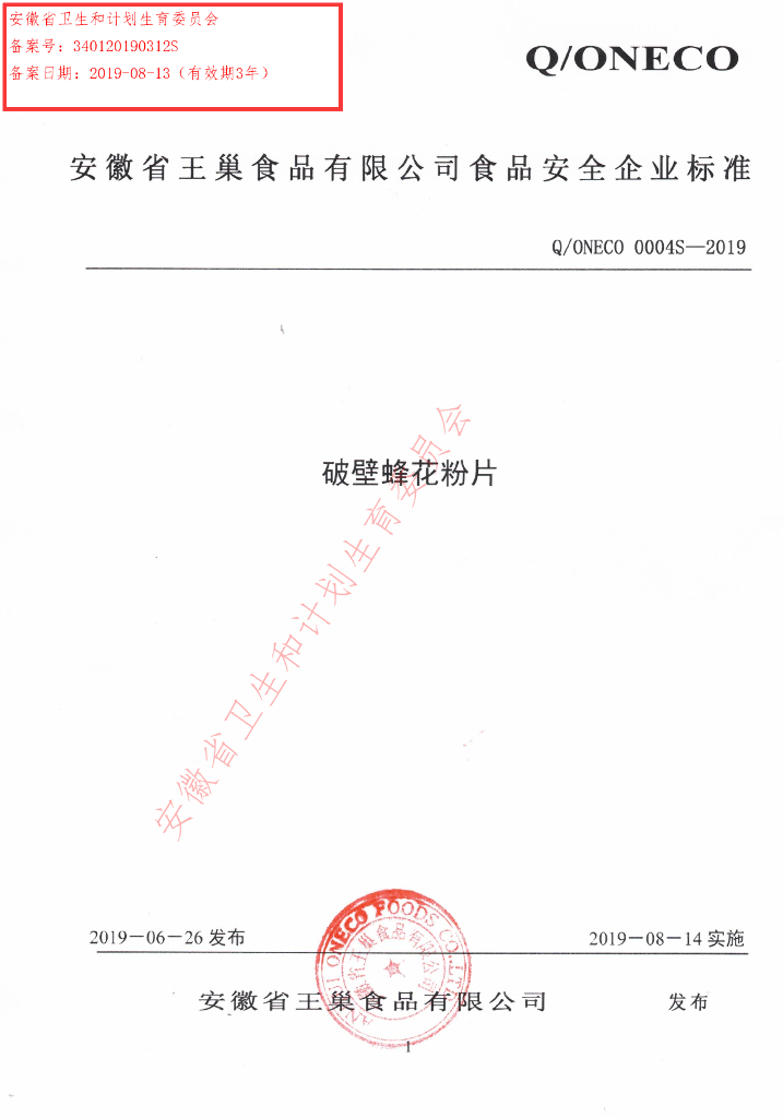 Q/ONECO 0004S-2019 标准预览