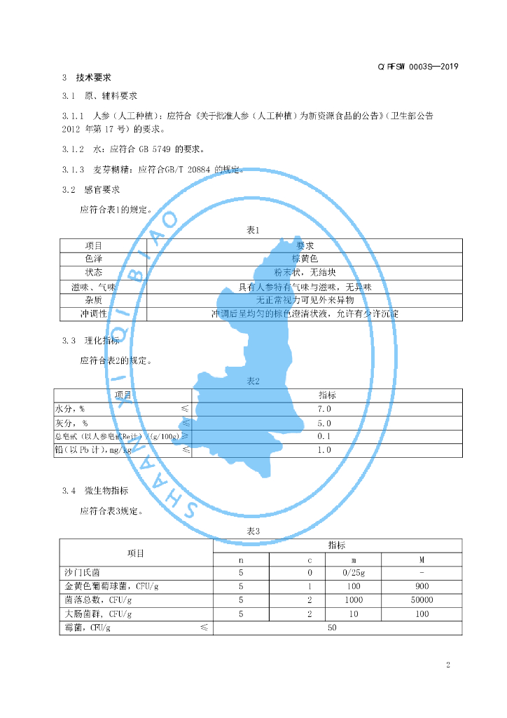 Q/RFSW 0003S-2019 标准预览