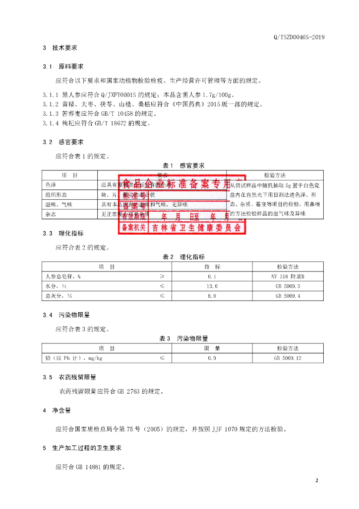 Q/TSZD 0046S-2019 标准预览