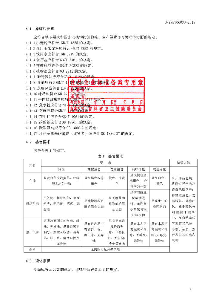Q/YMZY 0003S-2019 标准预览