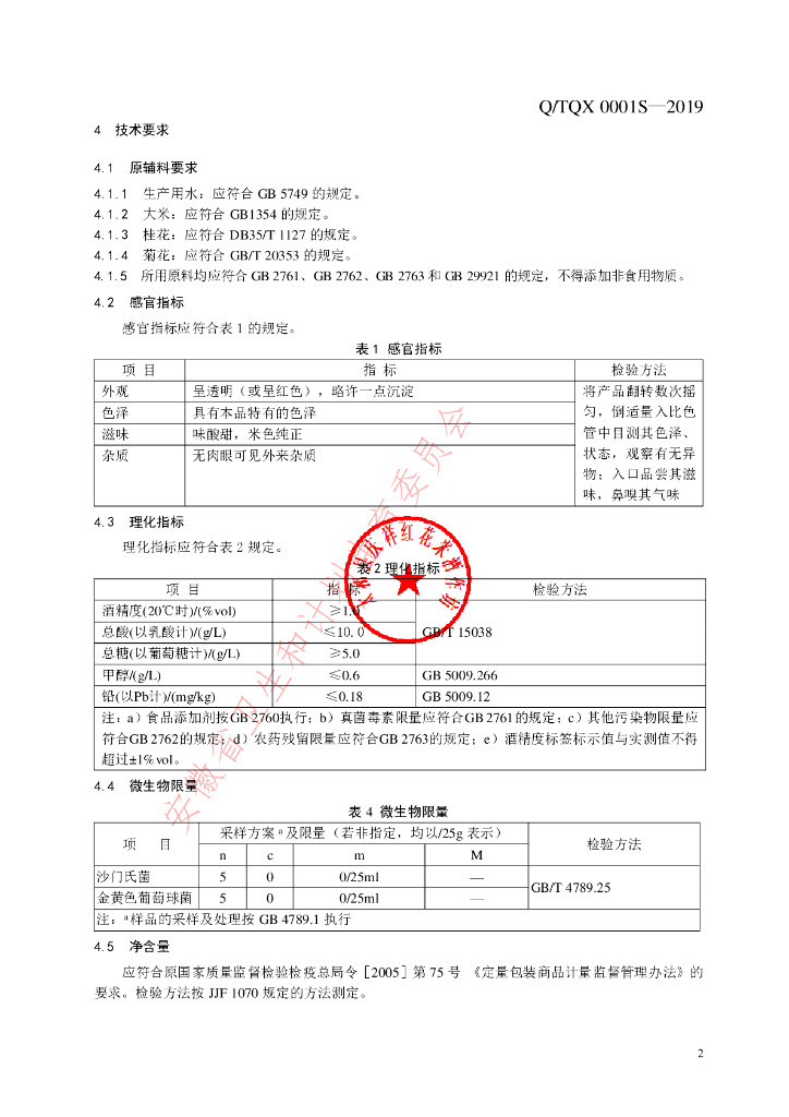 Q/TQX 0001S-2019 标准预览