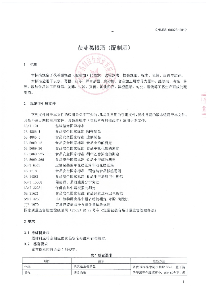 Q/HJBS 0002S-2019 标准预览