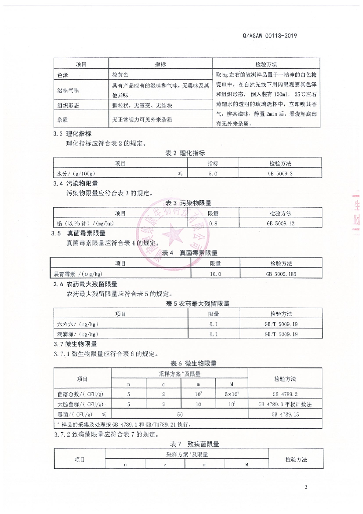 Q/AGAW 0011S-2019 标准预览