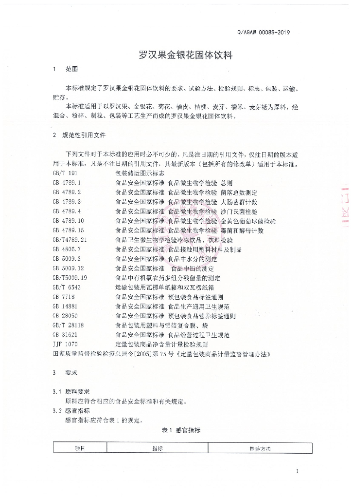 Q/AGAW 0008S-2019 标准预览