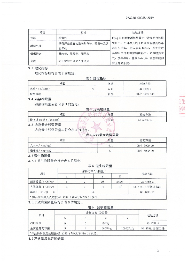 Q/AGAW 0006S-2019 标准预览