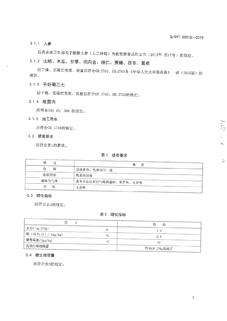 Q/RYT 0001S-2019 标准预览