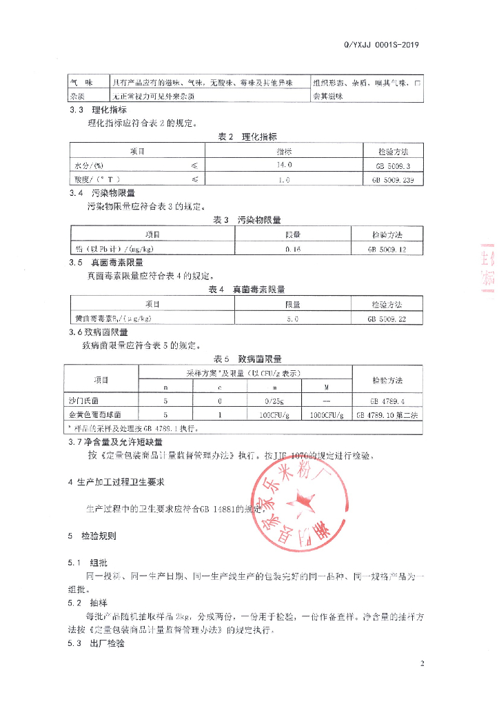 Q/YXJJ 0001S-2019 标准预览