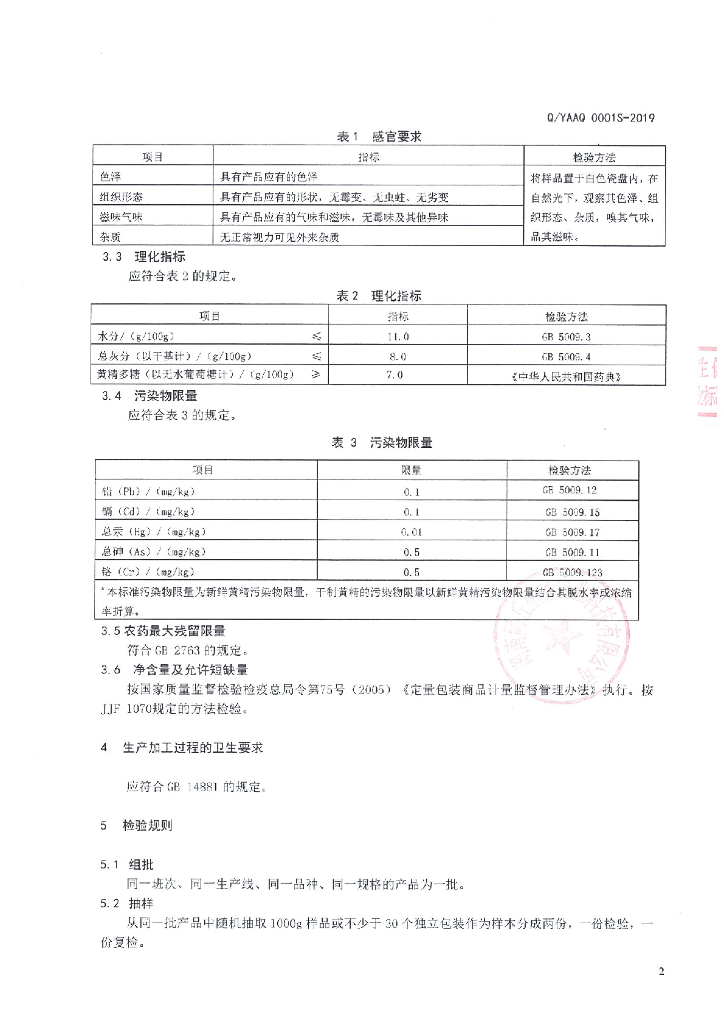 Q/YAAQ 0001S-2019 标准预览