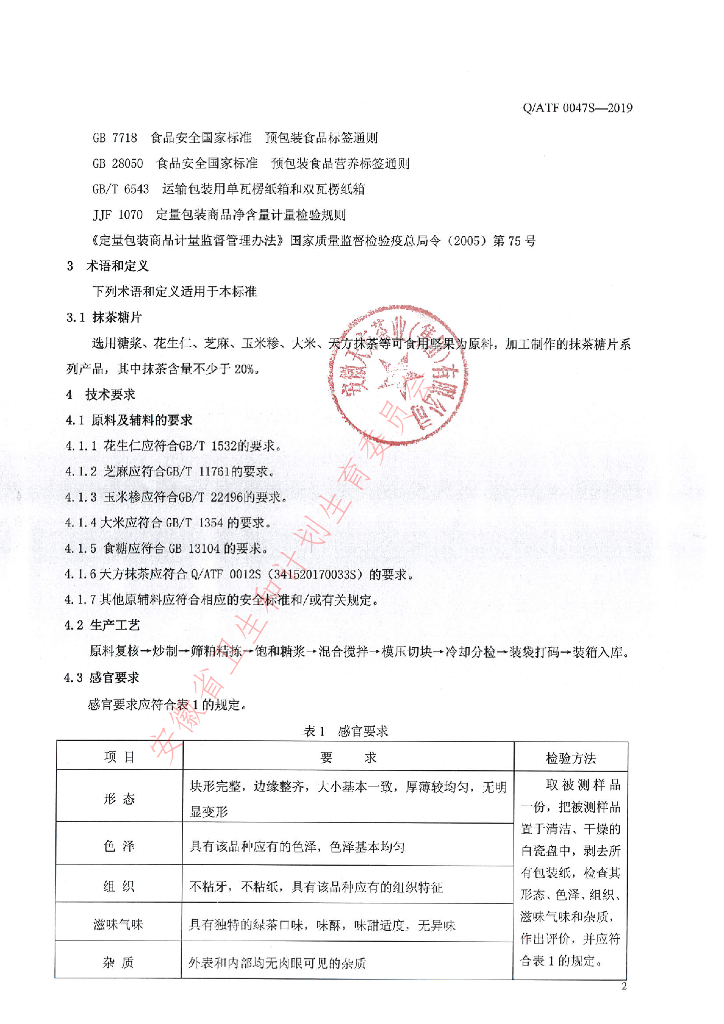 Q/ATF 0047S-2019 标准预览