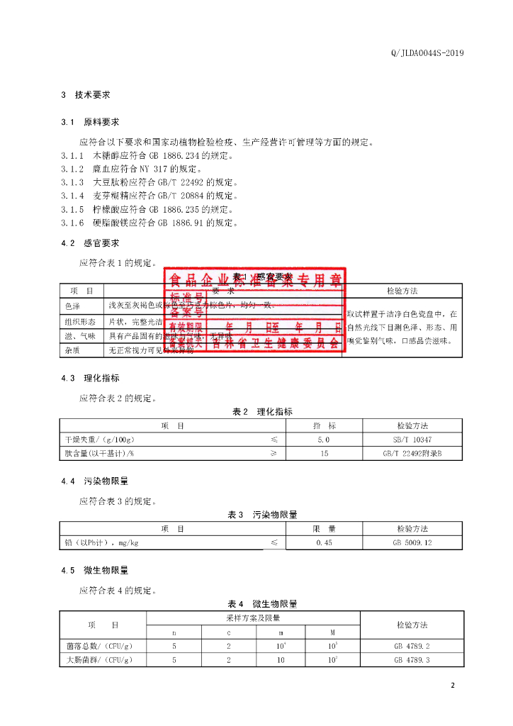 Q/JLDA 0044S-2019 标准预览