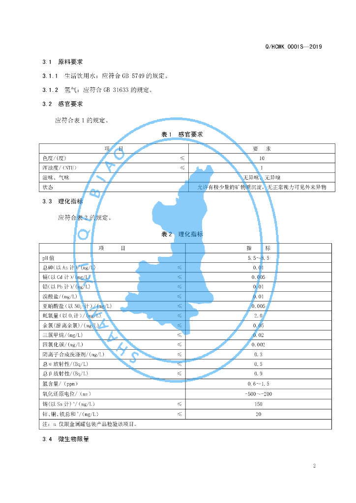 Q/HCWK 0001S-2019 标准预览