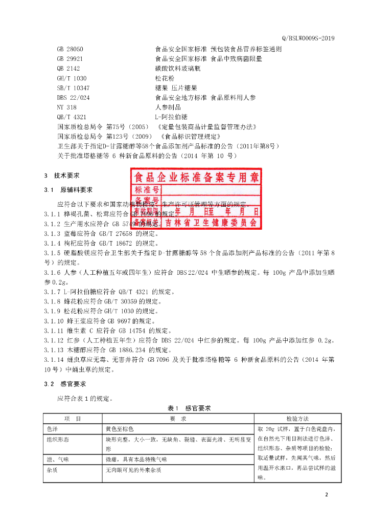 Q/BSLW 0009S-2019 标准预览