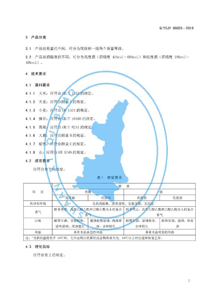 Q/YCJY 0002S-2019 标准预览
