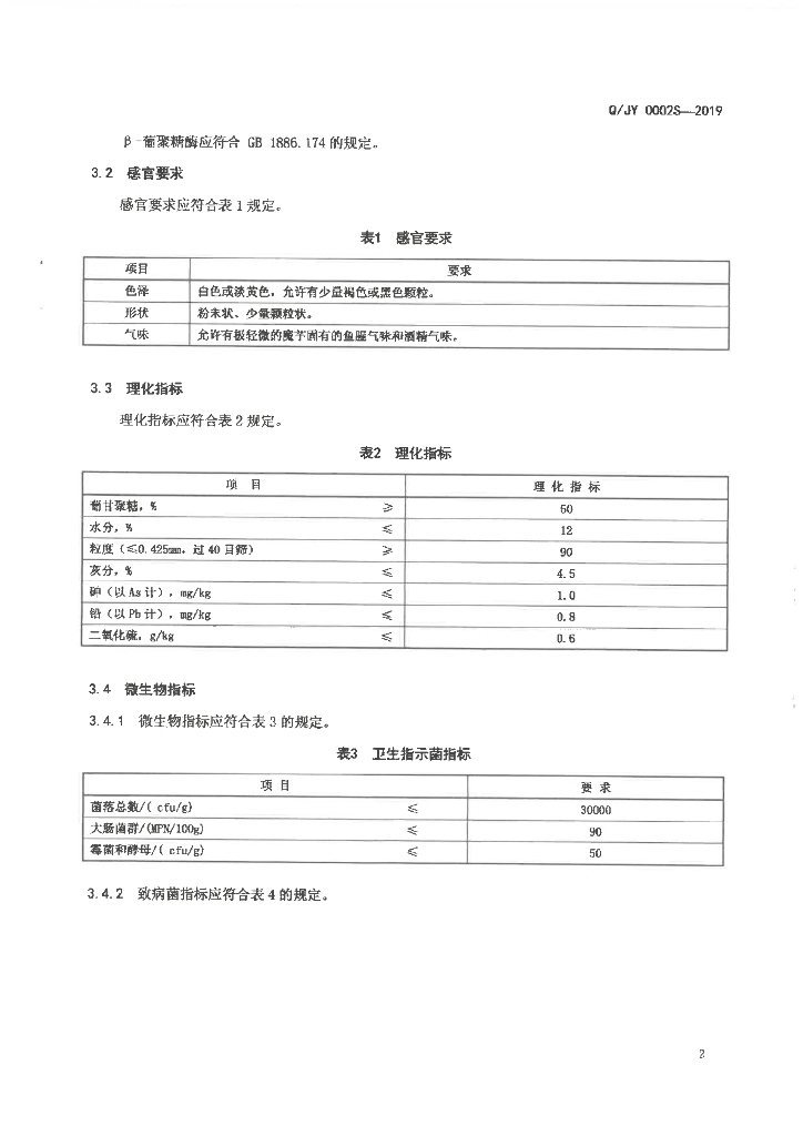 Q/JY 0002S-2019 标准预览