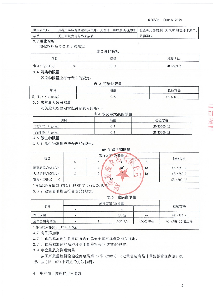 Q/CSGK 0001S-2019 标准预览