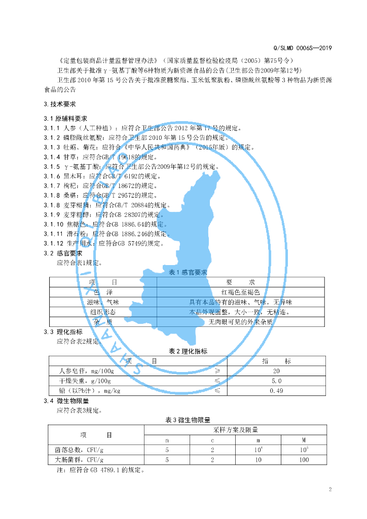 Q/SLMD 0006S-2019 标准预览
