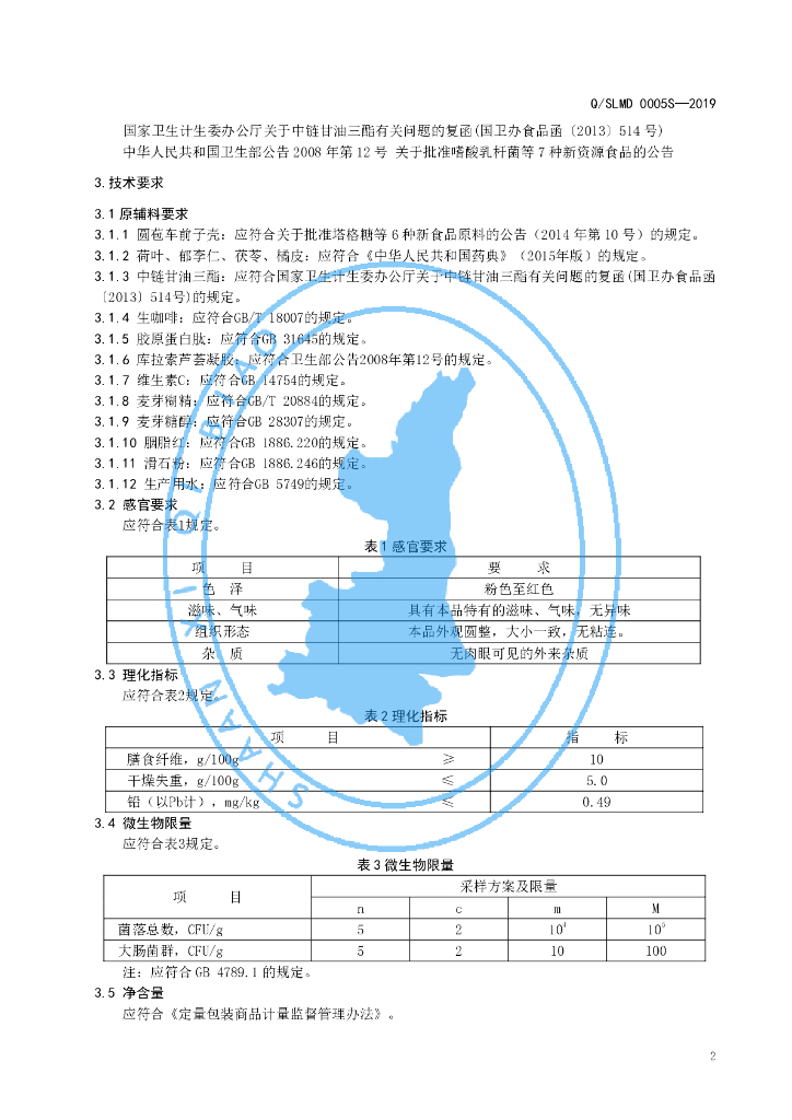 Q/SLMD 0005S-2019 标准预览