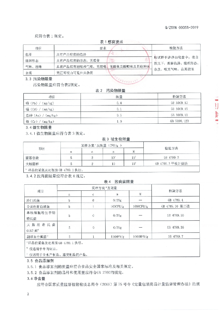 Q/ZSYN 0005S-2019 标准预览