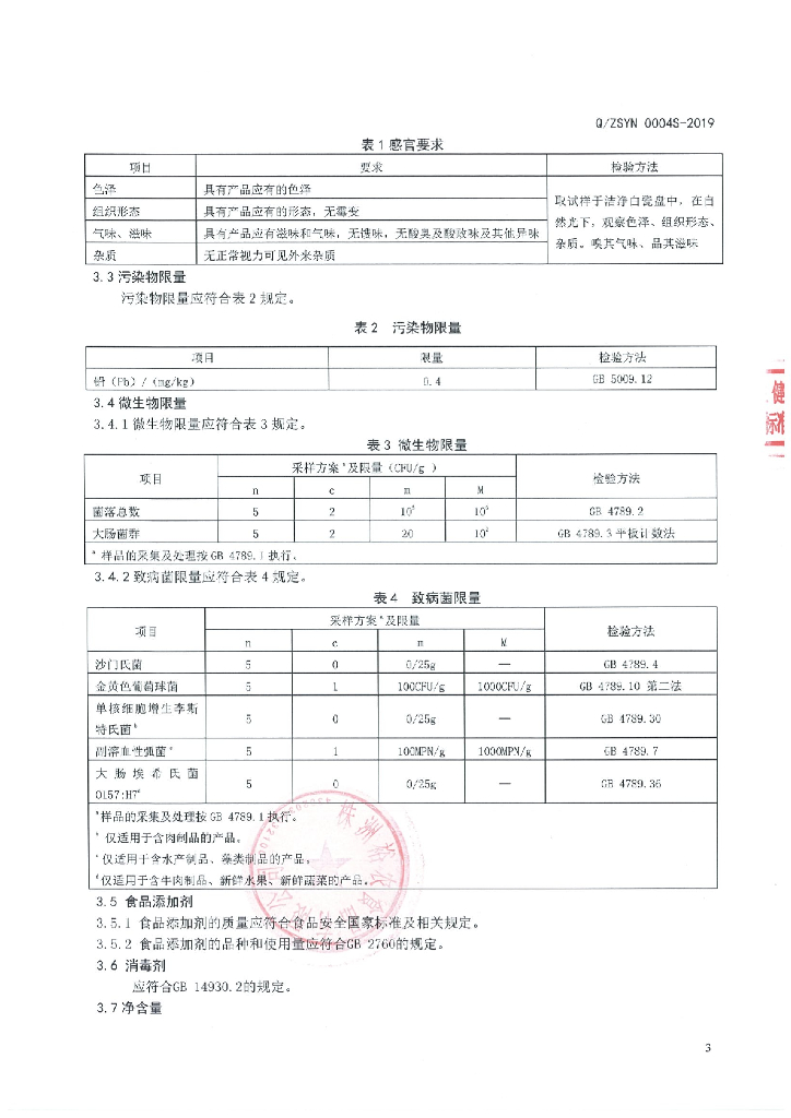 Q/ZSYN 0004S-2019 标准预览