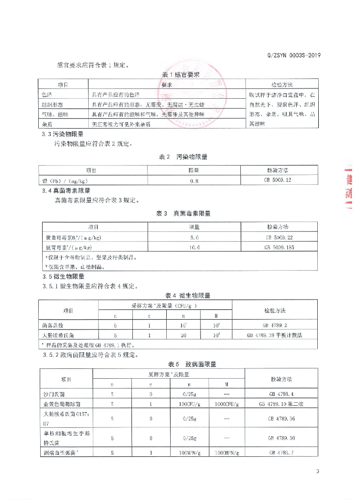 Q/ZSYN 0003S-2019 标准预览
